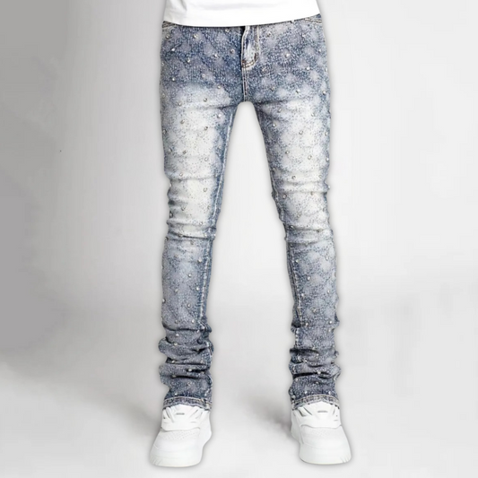 Adam | Skinny Jeans with Elastic Pearls